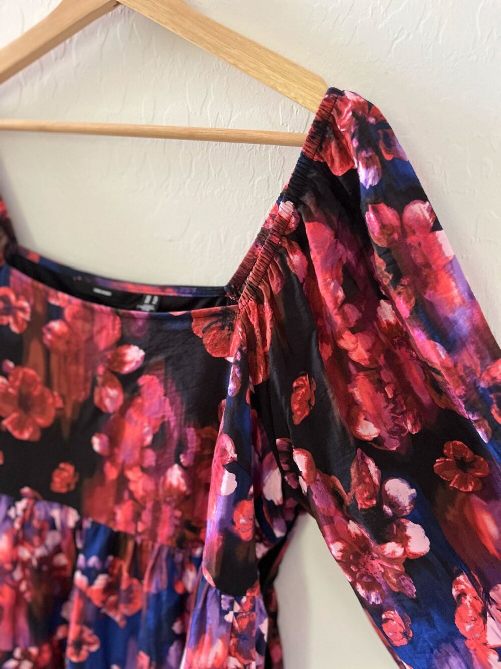 Vero Moda Long Sleeve Floral Knee Length Dress